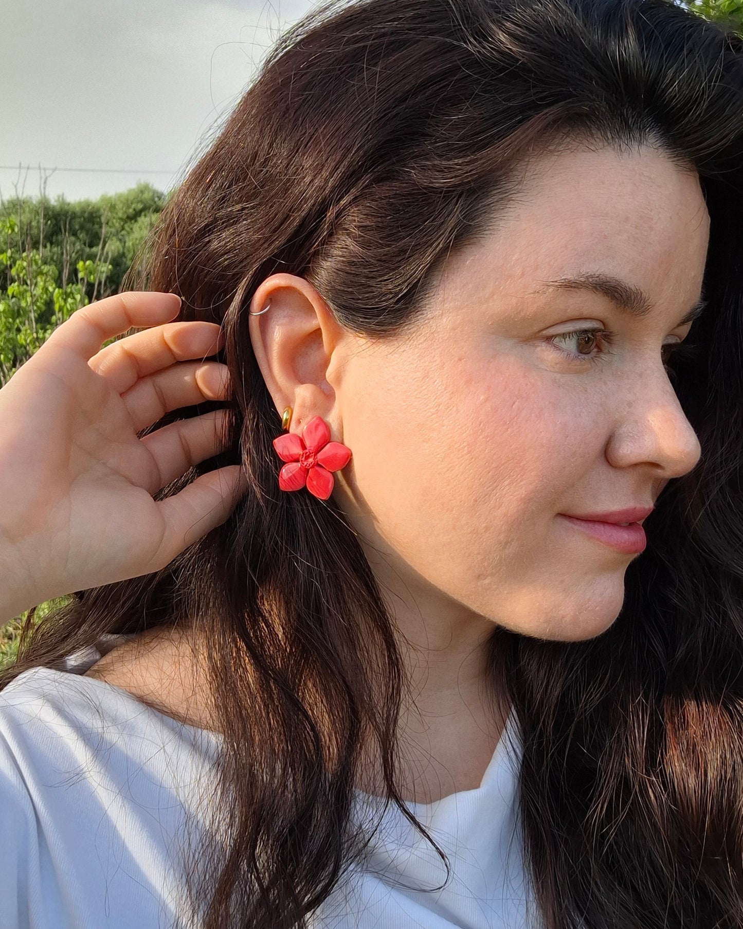 SPRING - Pendientes Flor coral