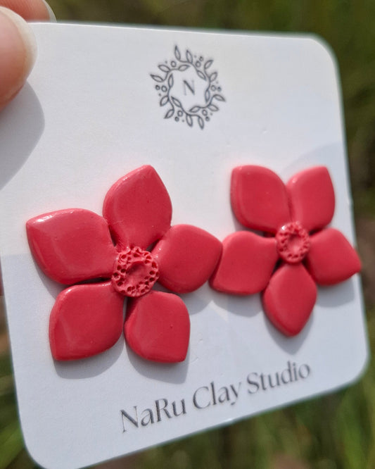 SPRING - Pendientes Flor coral
