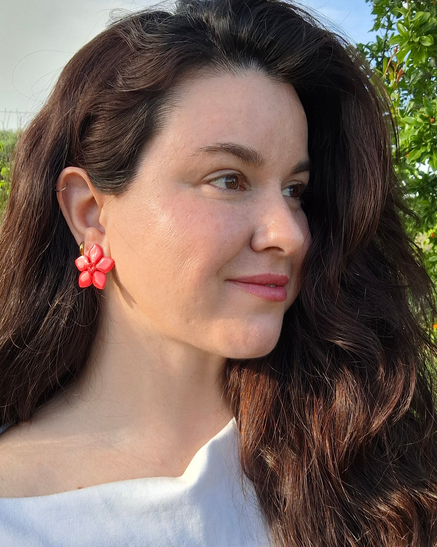 SPRING - Pendientes Flor coral